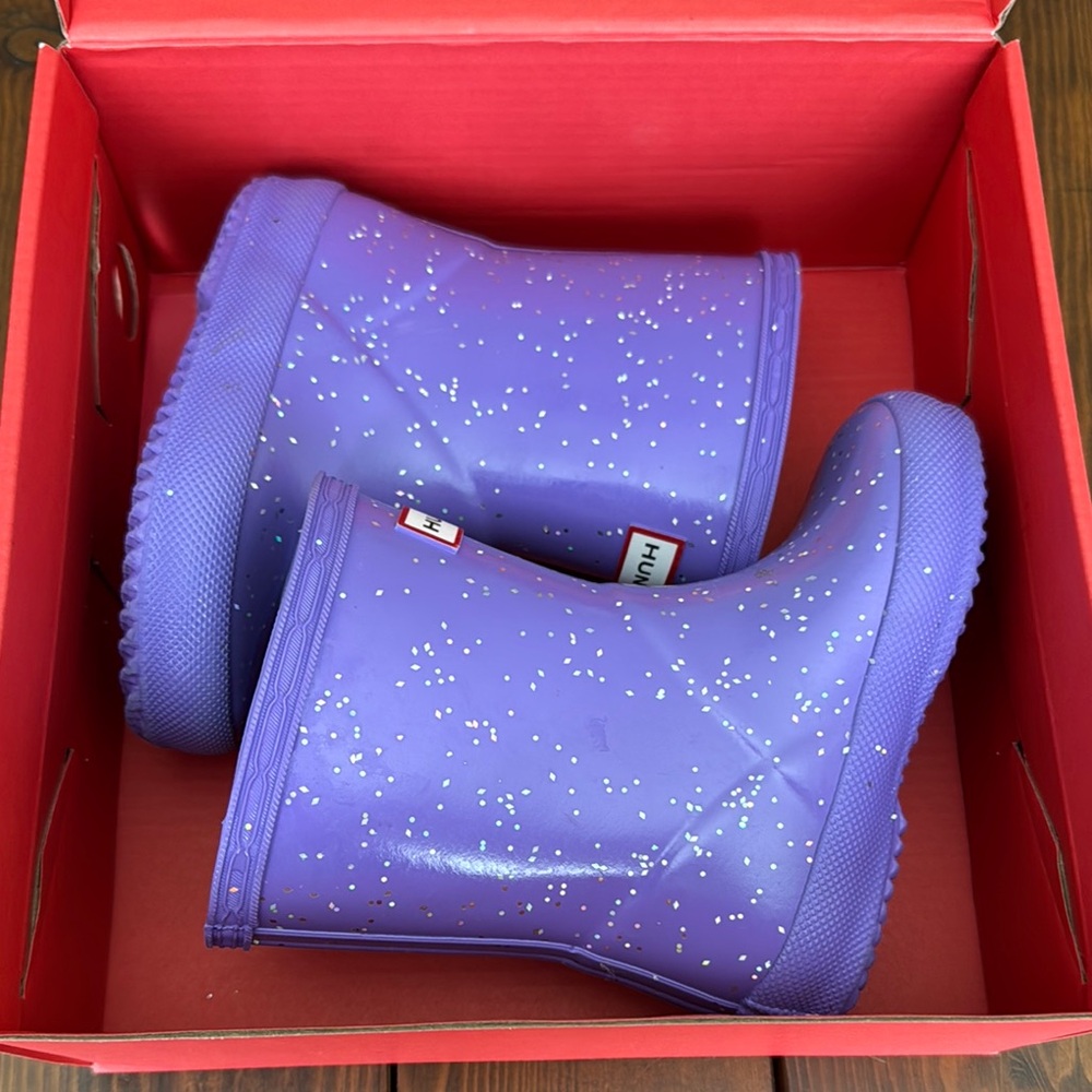 Hunter Kids Purple Rain Boots